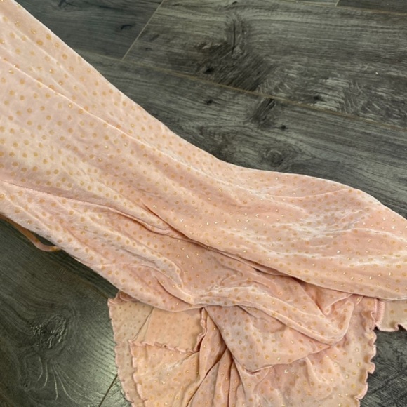 Vintage Lingerie nightie shimmer peach made in Canada by Dalmys - Picture 7 of 14